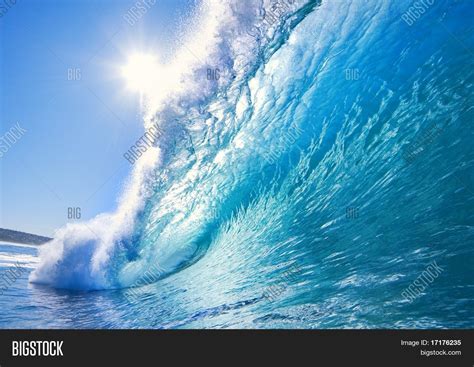 Big Blue Surfing Wave Image And Photo Free Trial Bigstock