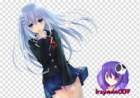 Tobiichi Origami Date A Live Render Blue Haired Woman In Black Long