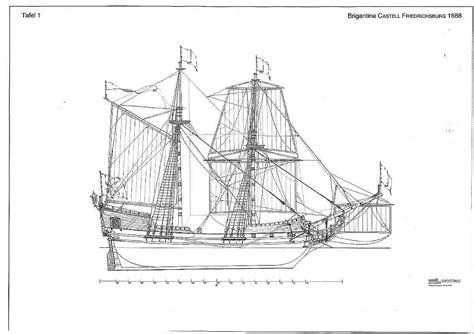 Brigantine Castell Friedrichsburg 1688 Ship Model Plans Best Ship Models