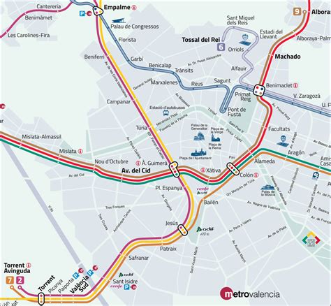 Metro Valencia Map Wandering The World
