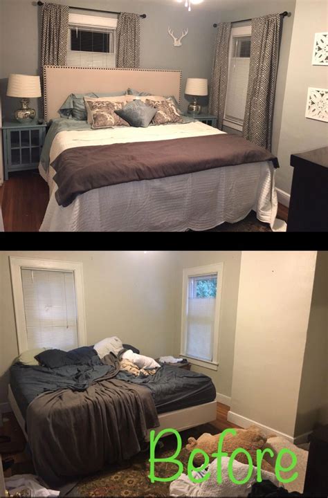 These can offer you beautiful small bedroom makeover ideas and pictures to help you decide on the perfect design. Before and after. Small Bedroom makeover. Gray and ...