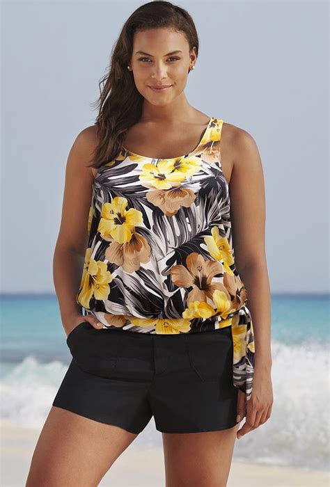 17 Best Images About Beachwear Shortinis Plus Size On