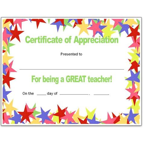Teacher Of The Month Certificate Template 3 Best Templates Ideas