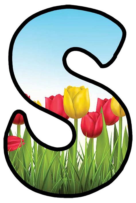 Buchstabe Letter S April Easter Easter Spring Abc David Zinn S