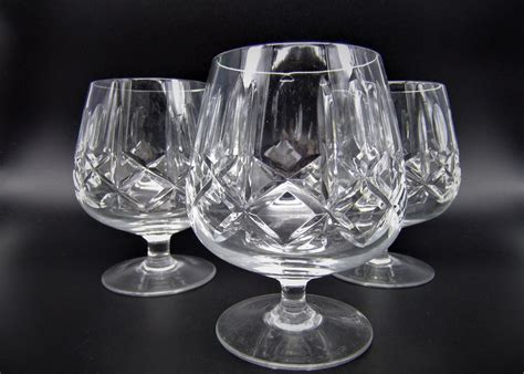 Vintage Crystal Brandy Snifters Cross And Olive Pattern Cognac Etsy Canada Vintage Crystal