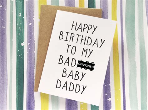 Funny Baby Daddy Card Husband Birthday Card Happy BIRTHDAY
