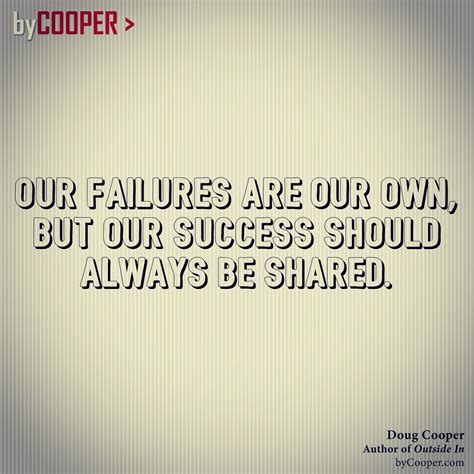 Quote On Owning Our Mistakes By Doug Cooper Author Of Outside In