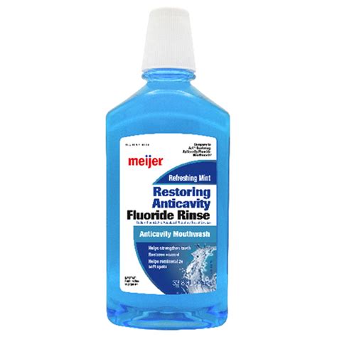 Meijer Fluoride Rinse Restoring Anticavity 1l Adult Mouthwash Meijer