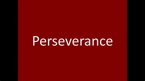 Perseverance Youtube