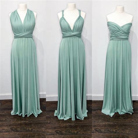 Multiway Infinity Bridesmaid Dress For Weddings Sage Green Etsy