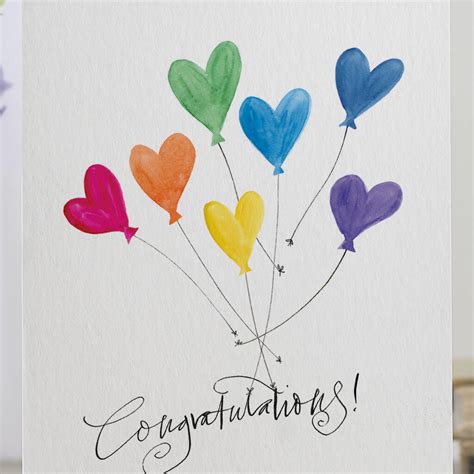Congratulations Rainbow Card By Gabrielle Izen Design