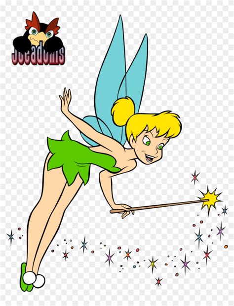 Free Tinkerbell Vector Tinkerbell With Wand And Pixie Dust Nohat Cc
