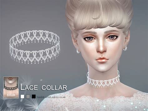 Lace Collar 03 By S Club Ll At Tsr Sims 4 Updates