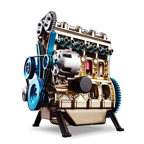 V4 Car Engine Model Full Metal Assembling Four Cylinder Building Kits