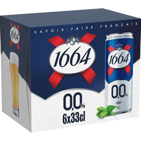 1664 Bière Sans Alcool Blonde 33cl Pack De 6