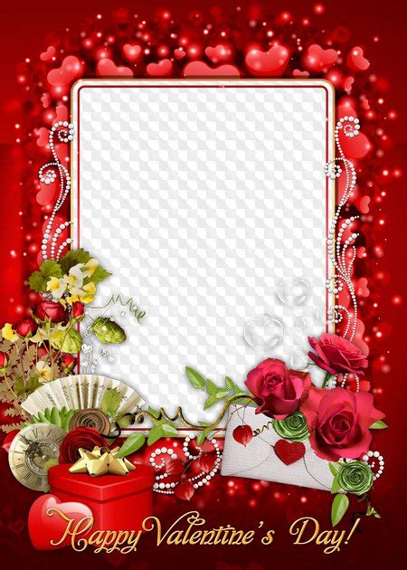 Happy Valentines Day Photo Frame Psd Png