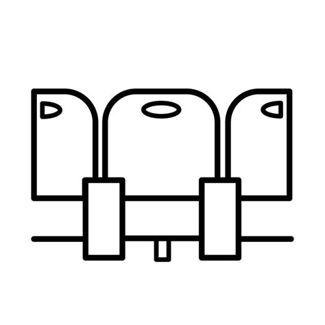 Cinema Seats Vector Icon Illustration Isolated On Square White