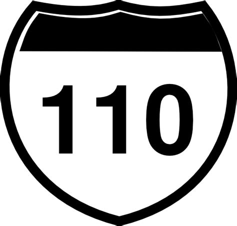 Interstate Sign I 110 Clip Art At Vector Clip Art Online