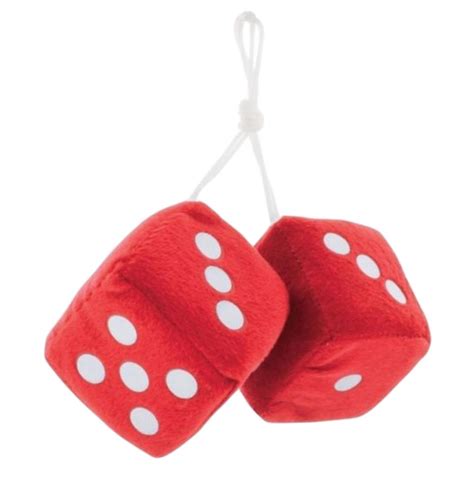 Red Fuzzy Dice Car Dice