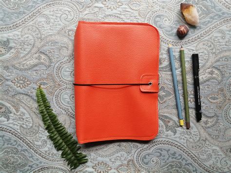 Handmade Faux Leather Midori Style Notebook Clementine Etsy