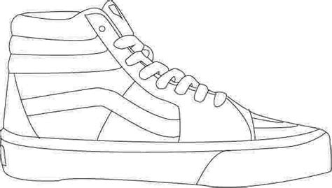 Vans Shoe Drawings Sketch Coloring Page