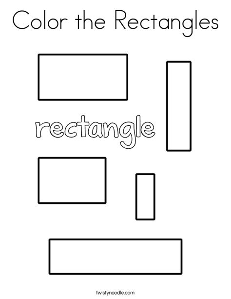 Color The Rectangles Coloring Page Twisty Noodle