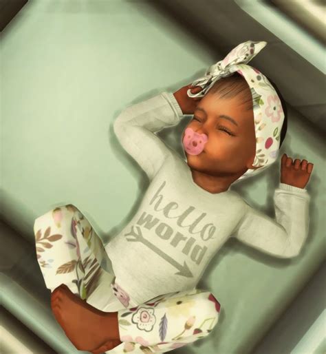 Sims 4 Baby Default Skin Replacement Onesie Visionjes