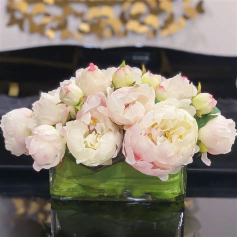 luxury silk peony artificial flower arrangement flovery