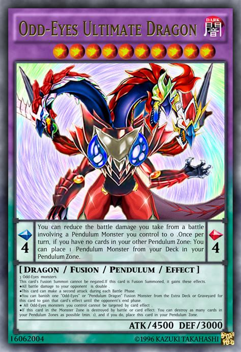 Odd Eyes Ultimate Dragon By Minheragon On Deviantart Yugioh Dragon Cards Custom Yugioh Cards