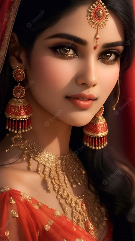 premium ai image a very beautiful indian women