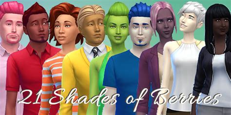 21 Shades Of Berries Ts4 Skin Detail Overlays For Sims Sims 4 Sims