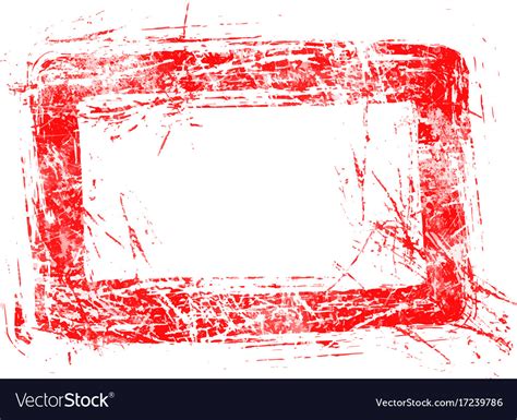 Blank Red Rectangular Grunge Rubber Stamp Vector Image