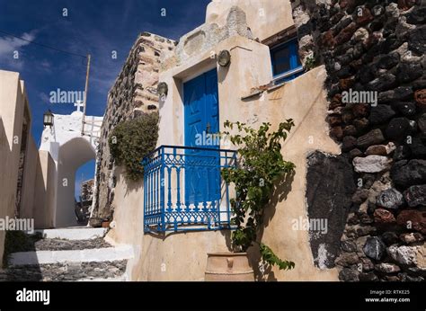 Traditional Greek Architectural Style Building In Pyrgos Village