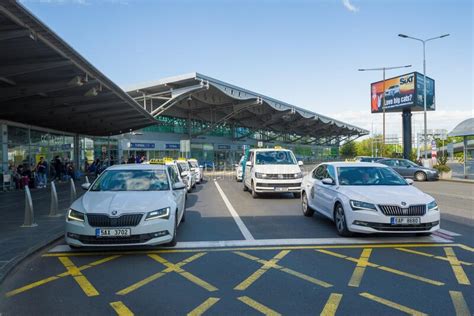 taxi cars outside the building of airport prague editorial stock image image of europe havel