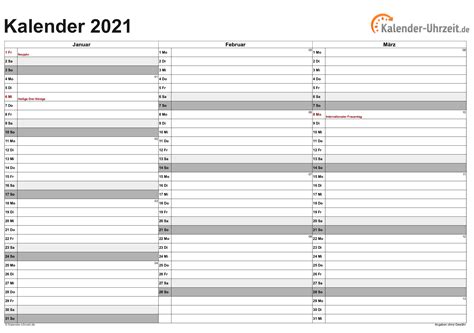 Kostenloser kalender zum ausdrucken mit feiertagen für 2021 und jedes jahr. Schönherr Kalender 2021 Zum Ausdrucken Kostenlos ...