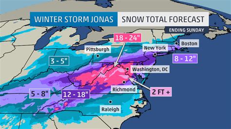 Map Potential Snow Totals For The Northeast Us Ahead Of A Winter Storm