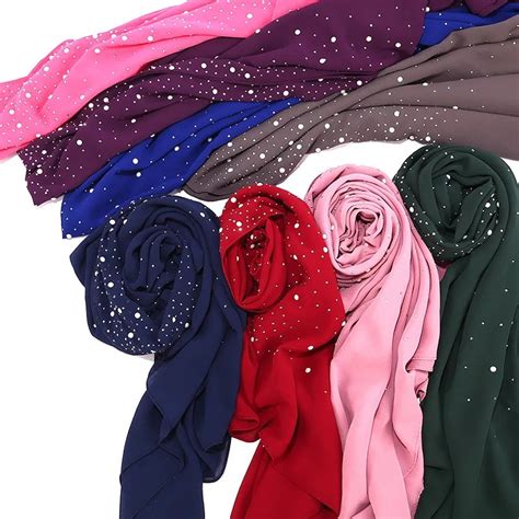 Chiffon Hijabs Scarf Turbans High Quality Chiffon Shawls For Muslim Veil Islamic Malaysian Women