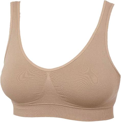 Seamless Padded Wire Free Pullover Stretchy Leisure Sports Bra Amazon