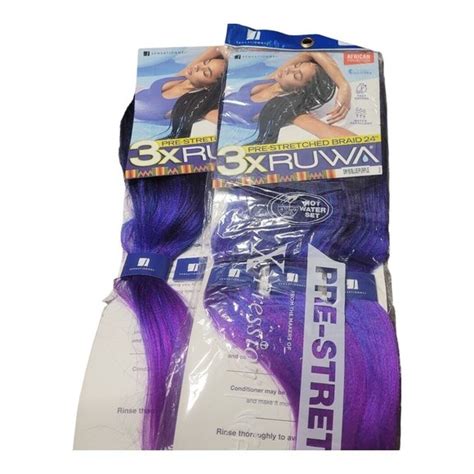 Ruwa Accessories 3x Ruwa 24 Braid Sensationnel Xpression Prestretched Aquatex Braiding Hair