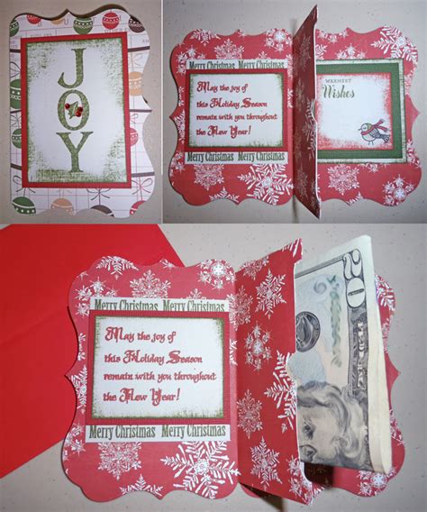 These three fold cards are ideal for slipping a gift of money or a cheque into. Scrappin' Nana: Christmas Money Card