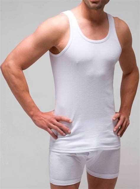 Camiseta interior sport hombre 100% algodón. Blanca ...