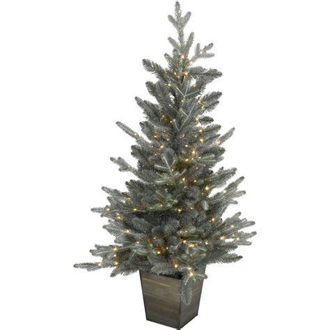 Fraser Hill Farm 4 Ft Sterling Spruce Potted Christmas Tree Decor With