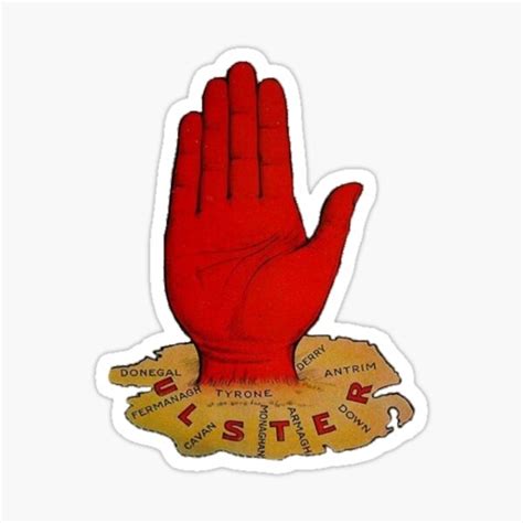 Red Hand Of Ulster Sticker Red Hand Of Ulster Sticker For Sale By