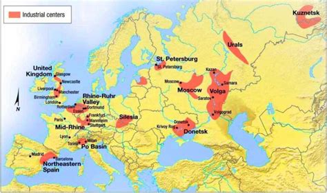 यूरोप के प्रमुख औद्योगिक प्रदेश Europes Major Industrial Areas