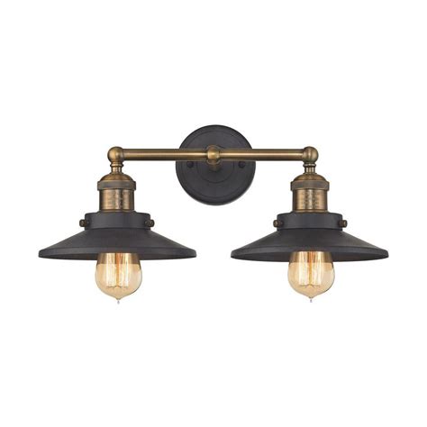 I love the vintage brass (more of a greenish/brownish gold than a bright shiny brass, which is what i wanted) with the black, and it looks great with our new matte black fixtures. English Pub 2-Light Tarnished Graphite and Antique Brass ...