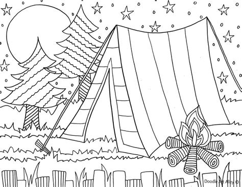 Free Printable Camping Coloring Pages Printable World Holiday