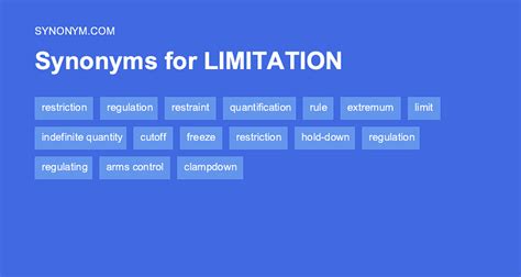 Another Word For Limitation Synonyms And Antonyms