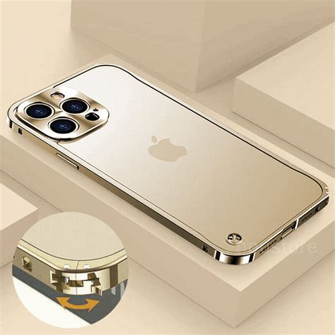 Case For Iphone 15 14 Pro Max 13 12 Aluminium Alloy Metal Bumper Matte