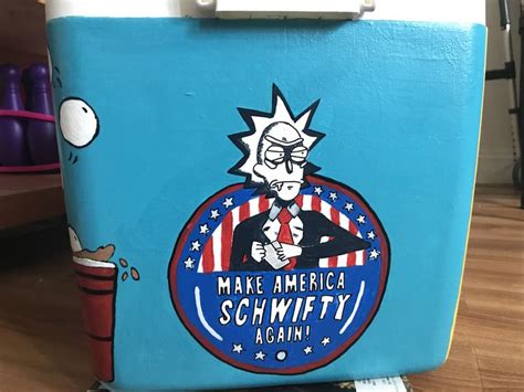 Rick And Morty Make America Schwifty Again Frat Cooler Cooler