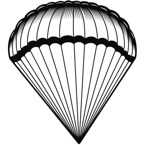 A Black And White Drawing Of A Parachute